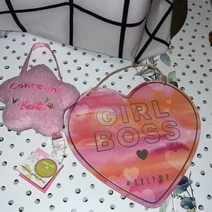 New Barbie Door Knob Hanger “Do Not Disturb!” “Come In! & Girl Boss Sign